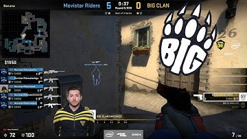 BIG Clan XANTARES ACE vs Movistar Riders (1v5 clutch) - CSGO