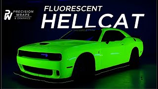 I Wrapped A HELLCAT In GLOW IN THE DARK VINYL WRAP! DODGE CHALLENGER HELLCAT!