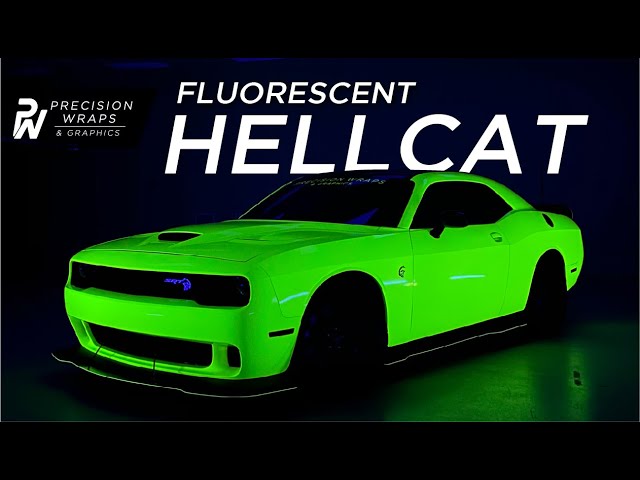 I Wrapped A HELLCAT In GLOW IN THE DARK VINYL WRAP! DODGE