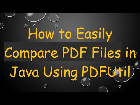 How to Easily Compare PDF Files in Java Using PDFUtil