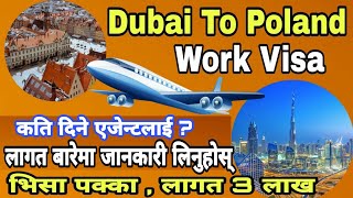Dubai to poland work visa cost । Dubai to poland work permit visa । How to go poland from dubai