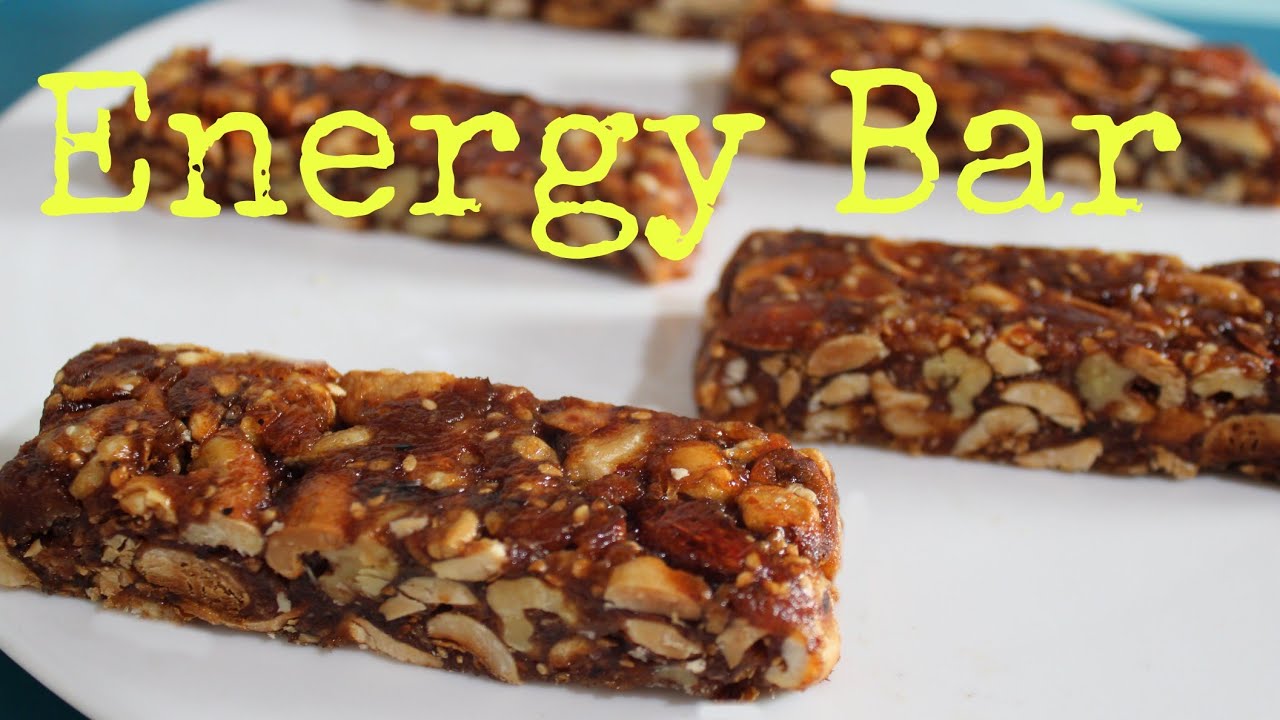 أصابع الطاقة الصحية بالمكسرات (دون فرن) Energy bars