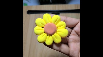 Clay  Sunflower making idea easy #clayflowerart #craft #claycraft #clayart #clayideas #clayitems