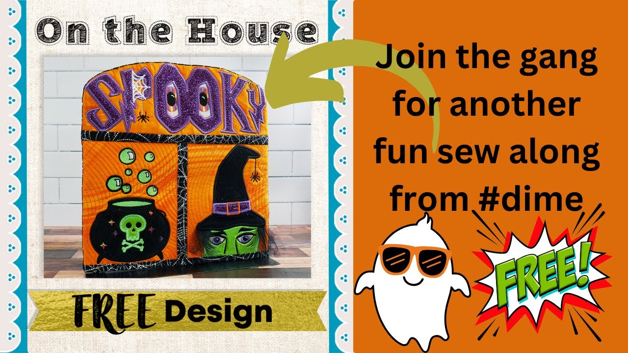 Spooky in the hoop machine embroidery designs #onthehouse free project ...
