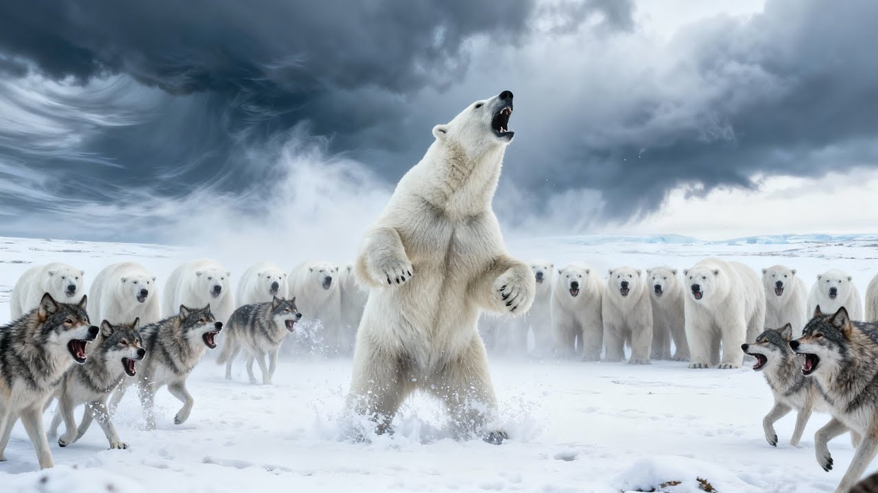 200 Arctic Wolves vs 20 Polar Bears: The 5-Day Arctic War