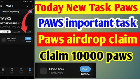 Paws Airdrop new task solve | paws airdrop important task | today paws new task | paws airdrop claim