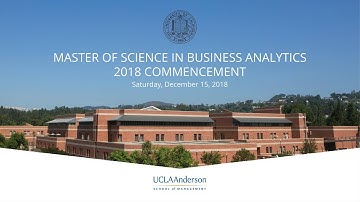 Master of Science in Business Analytics Commencement Ceremony