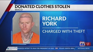 Man charged with theft of donated clothes