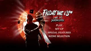 Friday the 13th Part 6 Jason Lives (1985) DVD Menu