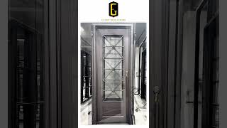 Custom thermal break wrought iron entry single door
