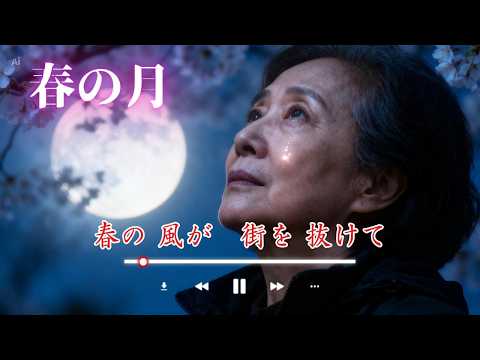 [Enka] Spring Moon (Haru no Tsuki) / My vision blurs with tears as I continue to wait for the one...