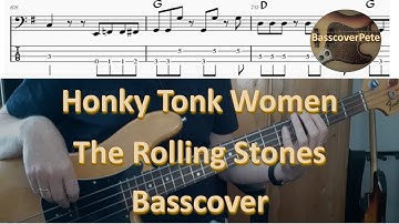 The Rolling Stones Honky Tonk Women. Bass Cover Tabs Score Notation Chords Transcription. Bill Wyman