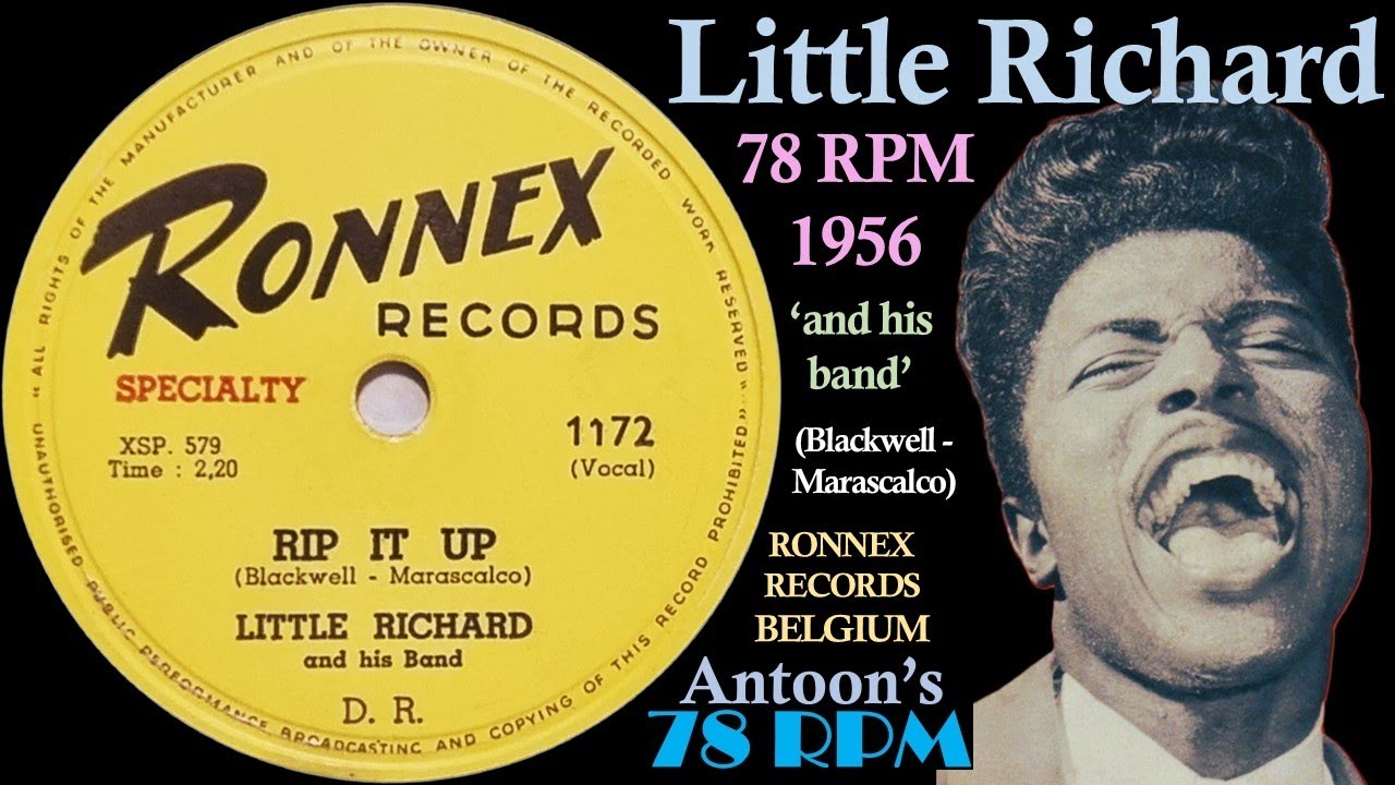 Little Richard | Rip It Up | Ronnex 78 rpm | 1956 Belgium - YouTube