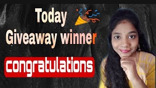 1 st giveaway winner in our channel congratulations ? ll please follow and subscribe my channel❤️