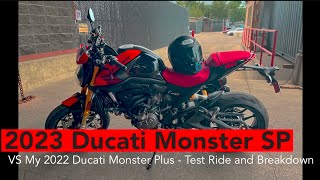 2023 Ducati Monster SP VS Monster Plus - Ride Review Back to Back