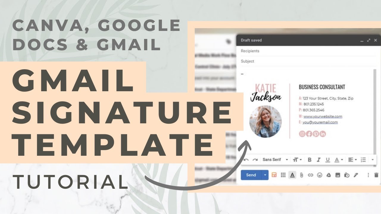 Canva + Google Docs Email Signature Template Tutorial | Thirty One ...