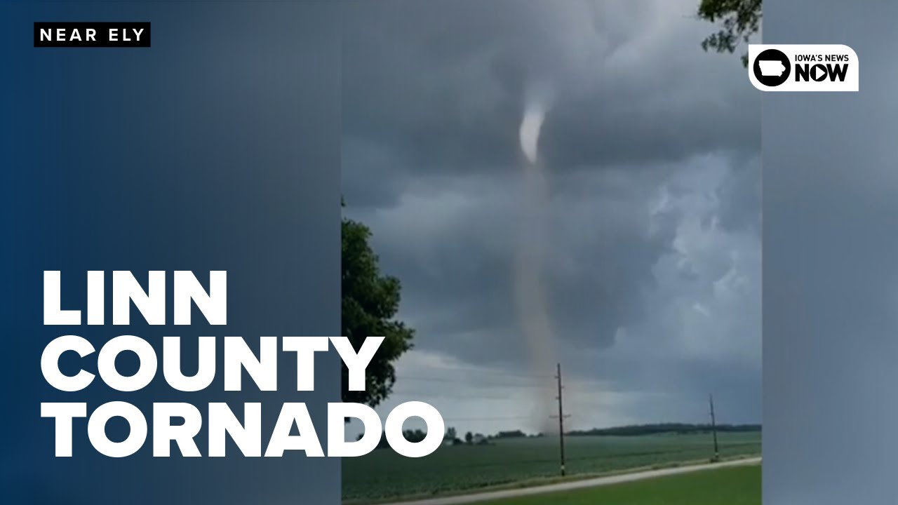 Tornado touches down in Eastern Iowa south of Cedar Rapids - YouTube