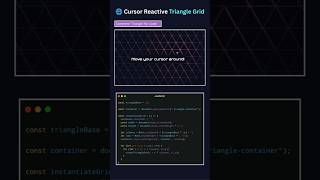 🔥Cursor Triangle Grid Using HTML, CSS & JS! #coding