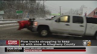 Snow Plows Struggle To Keep Up With Snow