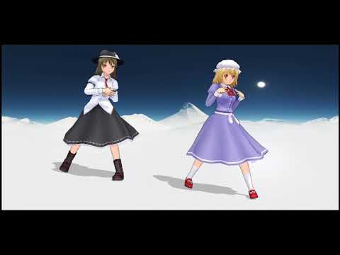 東方MMD　蓮子とメリーでBad Apple!!　MMD初心者