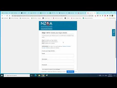 NZQA How to Create a Login for students
