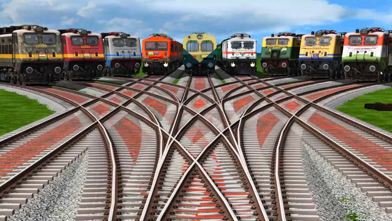 TRAINS CROSSING AT BUMPY FORKEDRAILROAD TRACK train crossing video 2025