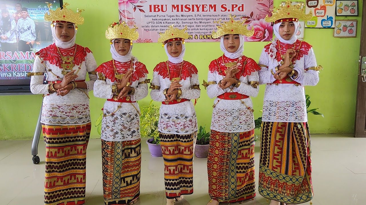 Tari sembah UPTD SDN 4 Raman aji perpisahan bu misiyem