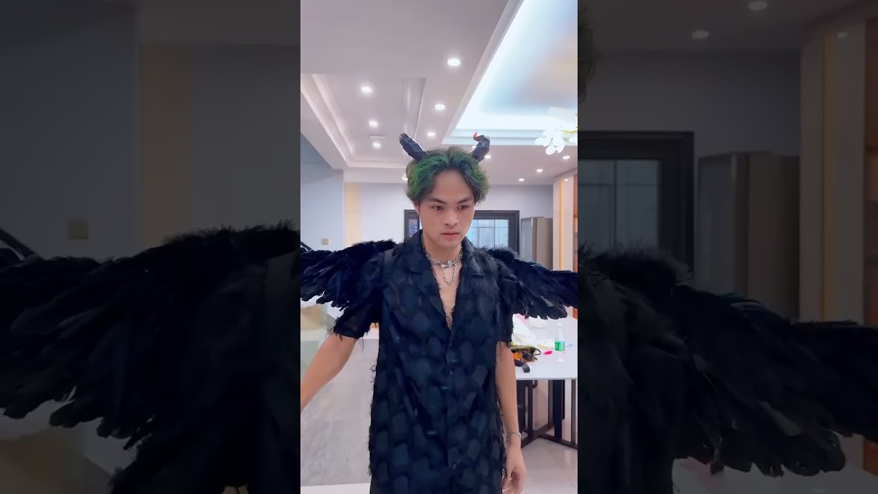 The black angel protects the white angel! 