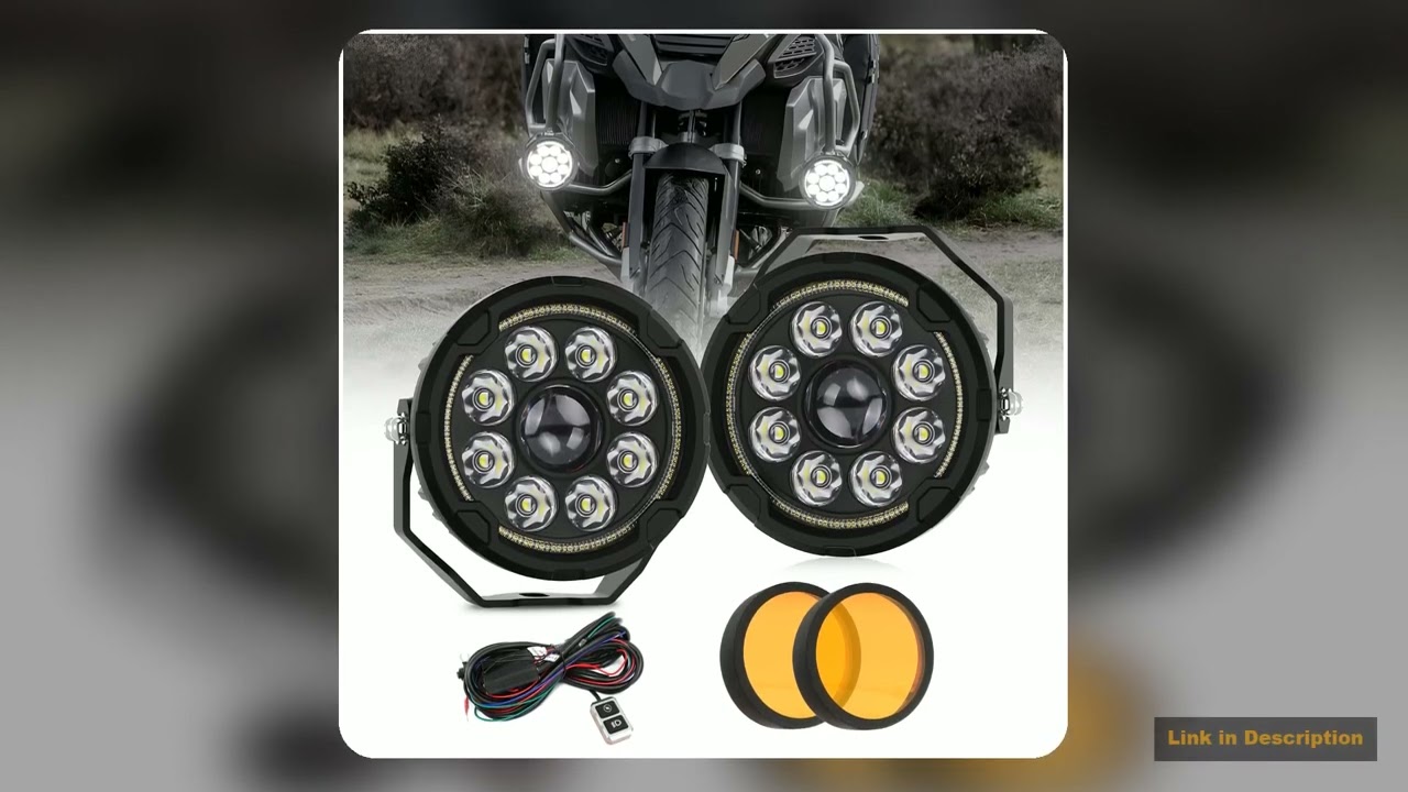 Strobe 45 Inch Motorcycle Auxiliary LED Fog Light with DRL LED Driving Spotlight Kit with Wire