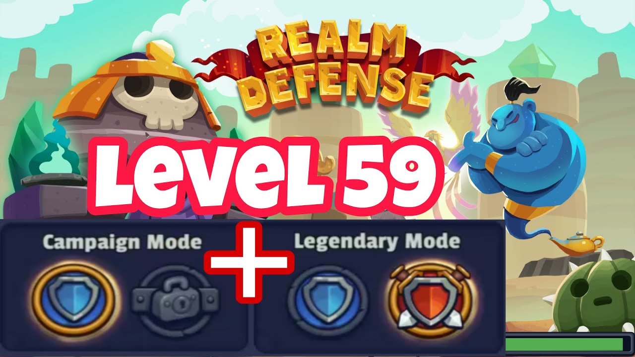 Realm Defense Level 59 Campaign And Legendary With Local Heroes