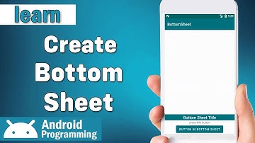 Bottom Sheet in android - learn to create bottom sheet in android with a linear layout