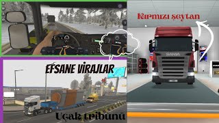 KARDA ZORLU YOLLAR~YENİ TIRIM SCANİA~KESKİN VİRAJLAR~UÇAK TRİBÜNÜ TAŞIYORUZ/Truck simulator ultimate