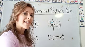 SYLLABLE RULES: Vowel / Consonant Syllable Rule