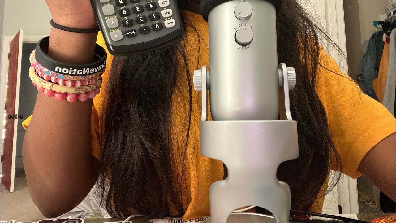 ASMR calculator sounds+whispers - YouTube