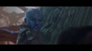 Guardians of the Galaxy 2 - Nebula saves Gamora from the fall