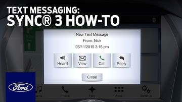 SYNC 3 Text Messaging | SYNC 3 How-To | Ford