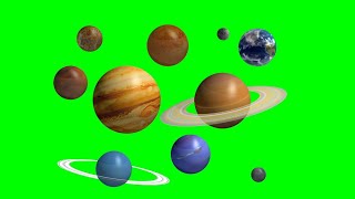 Copyright Free 3D Orbiting solar system Green Screen Effect | Chroma Key | Royalty Free |