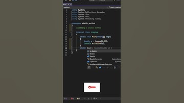 C# static methods(calling a static methods) | Easy learning of C# for beginners |C# programming tool