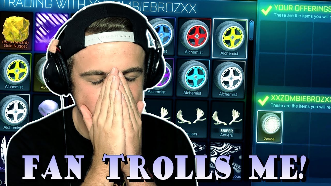 THIS FAN SAID HE'D GIVE ME WHITE ZOMBAS IN ROCKET LEAGUE!