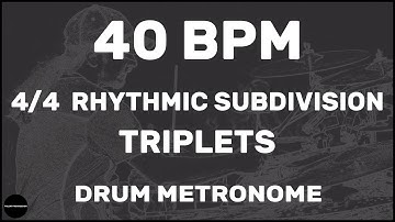 Triplets | Drum Metronome Loop | 40 BPM