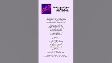 Thumbnail of 'Woke Up In Tokyo' (RUKA & ASA) - BABY MONSTER | Lyrics #kpop #babymonster #wokeupintokyo #lyrics