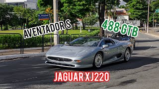 Ferrari 488 gtb “the green jewel”, jaguar xj220 e aventador s