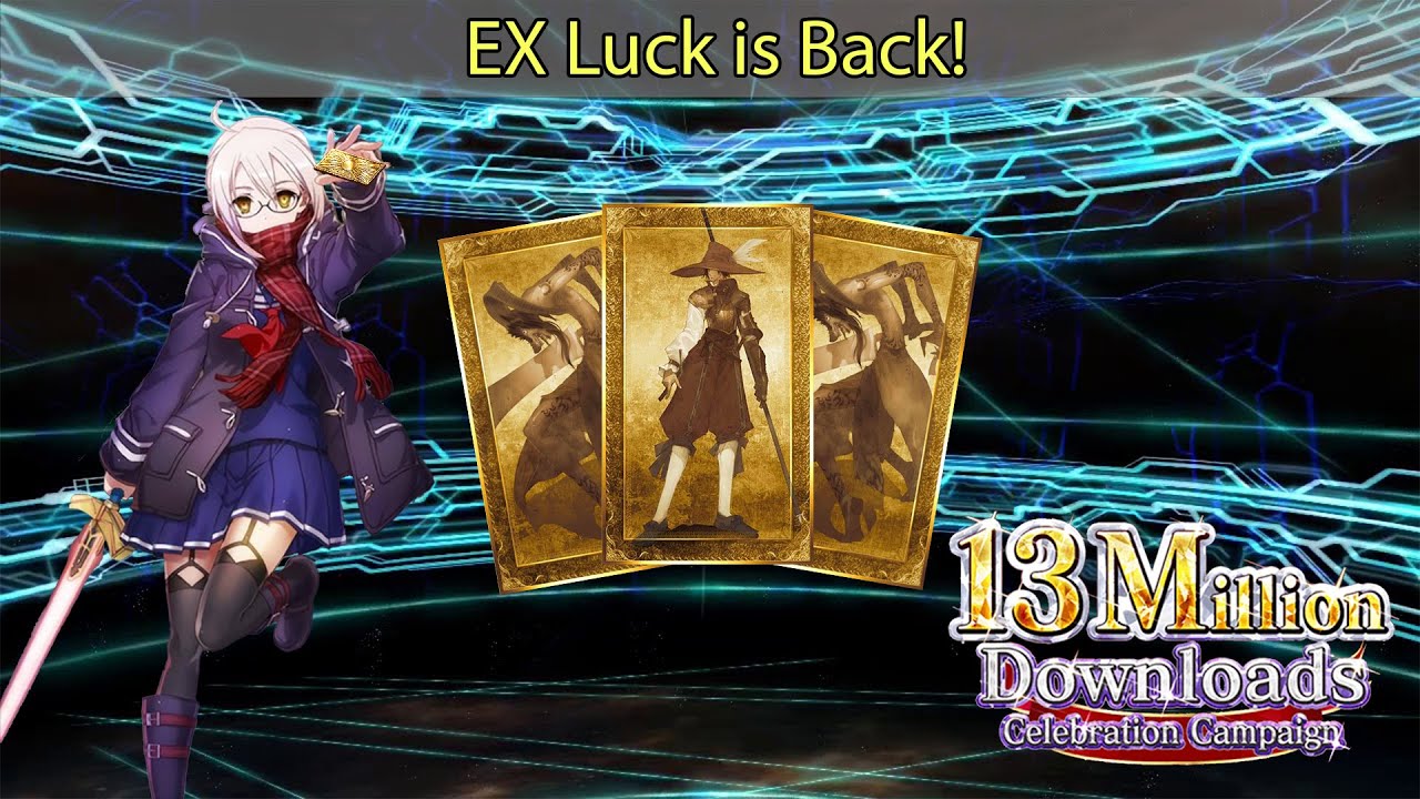FGO - EX LUCK IS BACK! (13 Million Downloads Rolls)