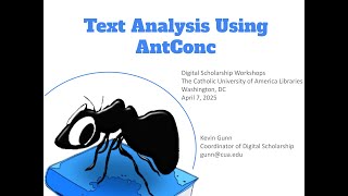 CU Digital Scholarship Workshops [Spring 2025]: Text Analysis Using AntConc