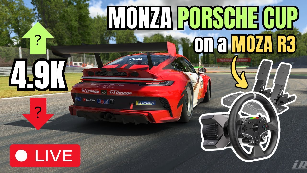 Monza R3 Porsche Cup at Monza on a MOZA R3 - iRacing - YouTube