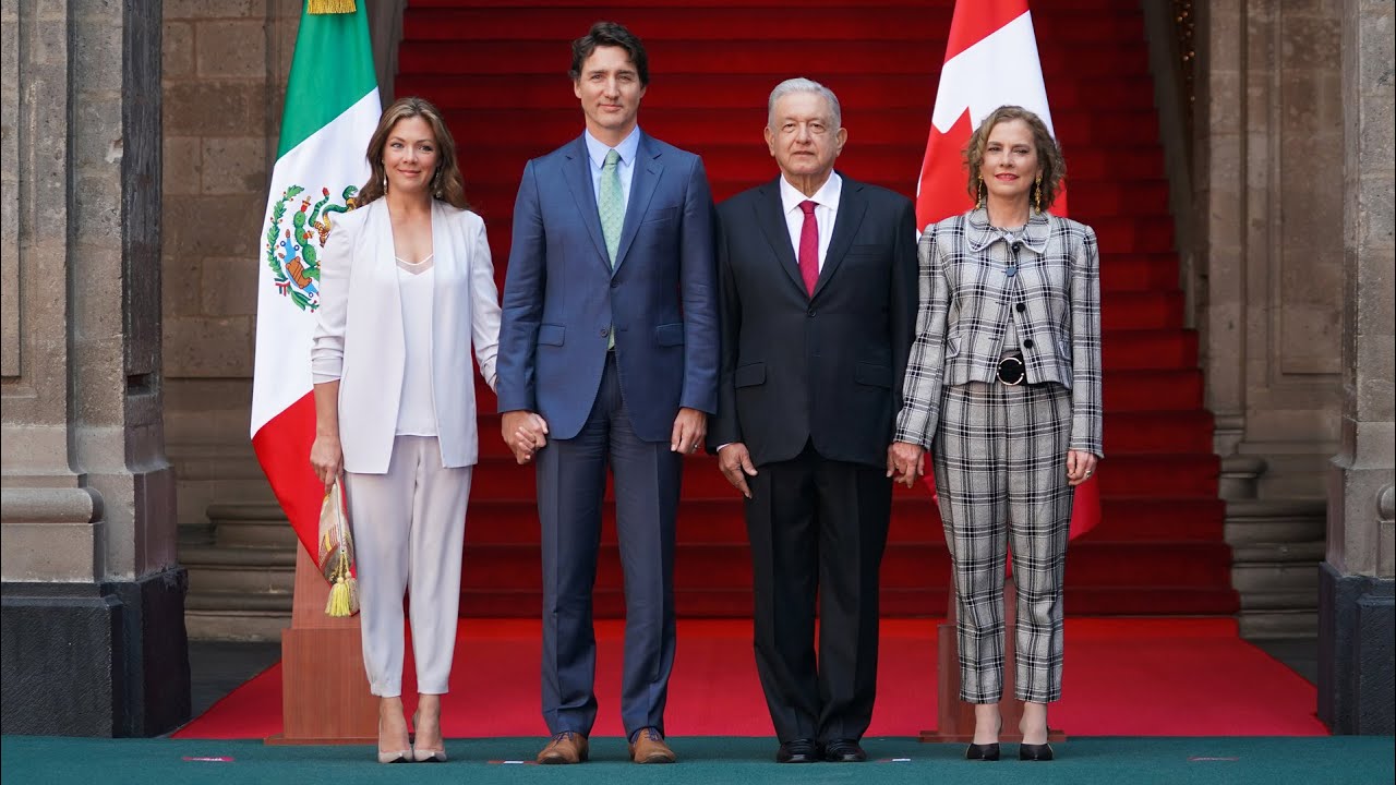 Ceremonia de bienvenida al primer ministro de Canadá, Justin Trudeau