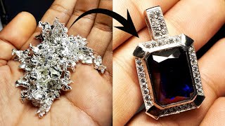 jewelry making - custom sapphire pendant