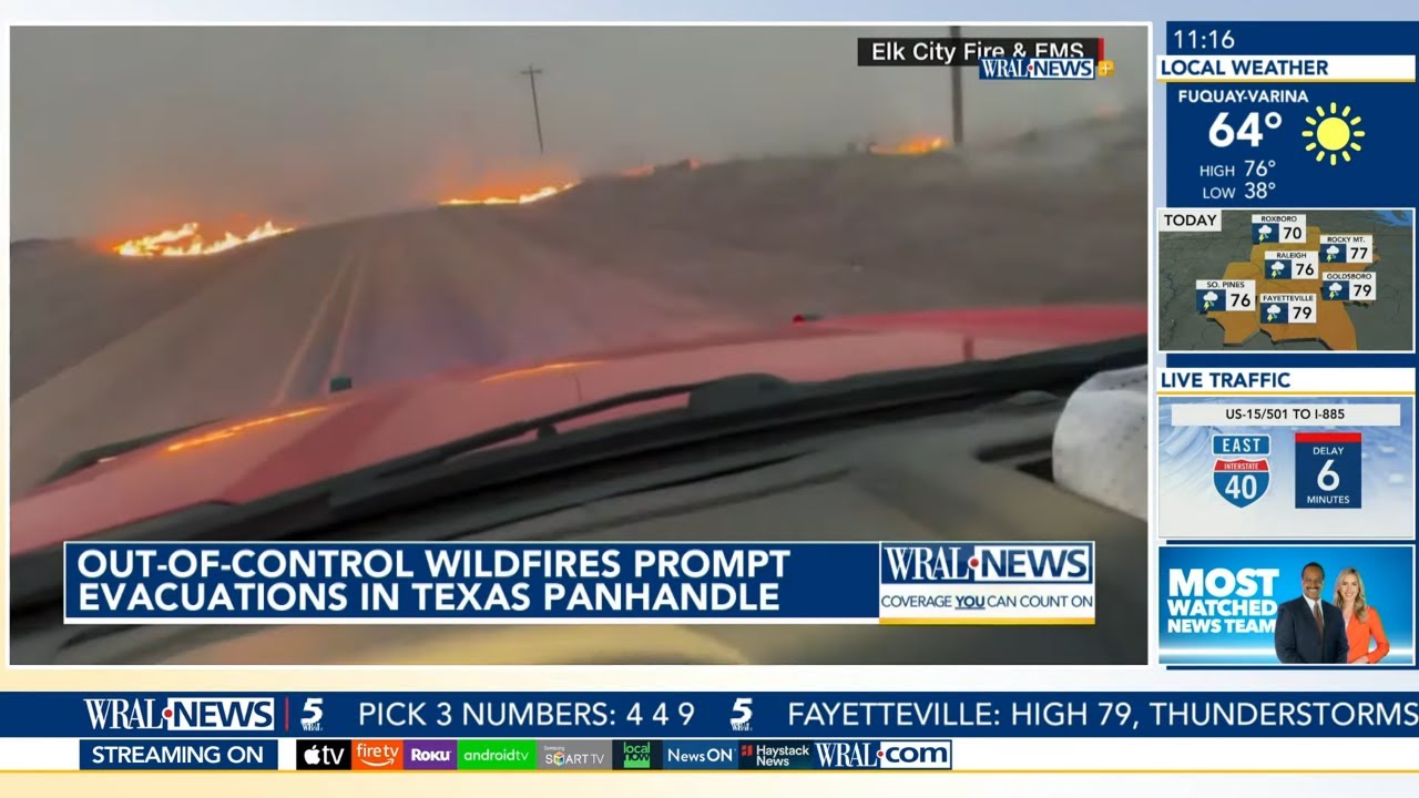 TX: Out-of-Control Wildfires Prompt Evacuations in Texas Panhandle; 2nd ...