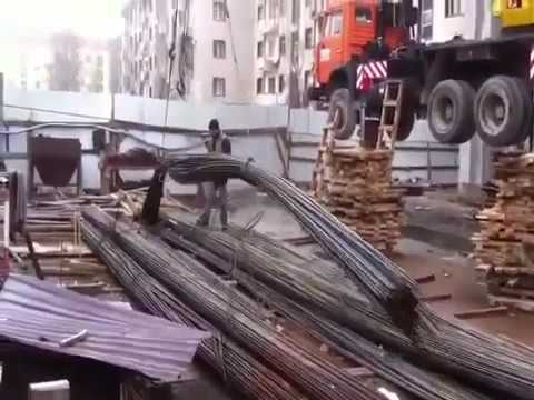 Работа автокрана Галичанин 25 тонн