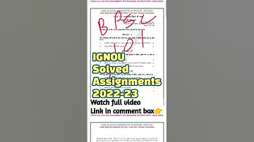 BPSC 101 Solved Assignment 2022-23 | IGNOU solved assignment 2022-23 | Tech Jethiya